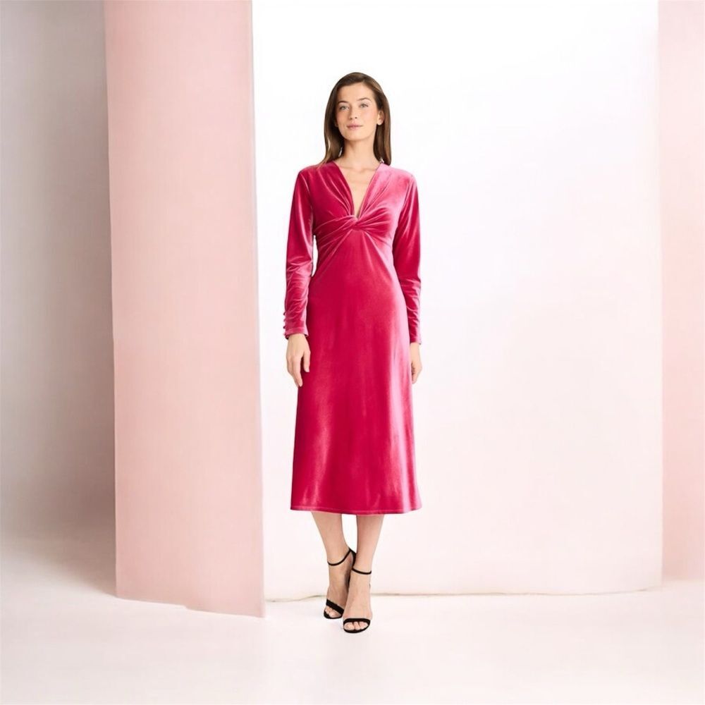 NWT Maggy London Cherry Velvet Dress Sz 8